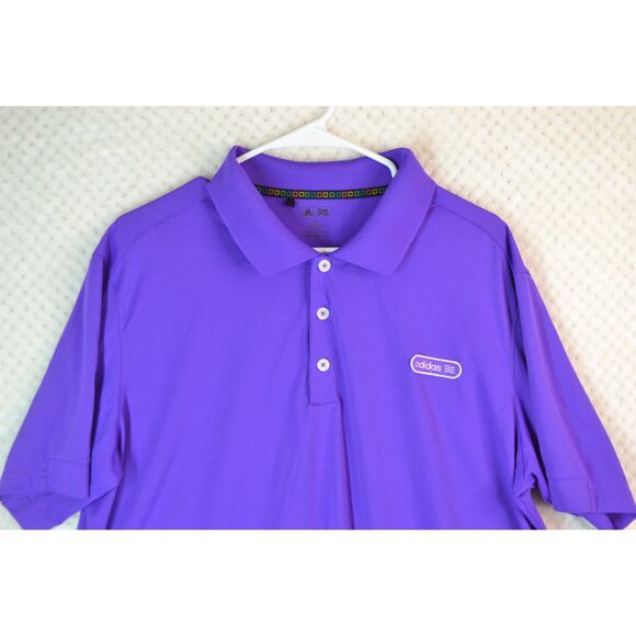 Adidas Men's XL Purple Short Sleeve Golf Polo - Picture 2 of 11
